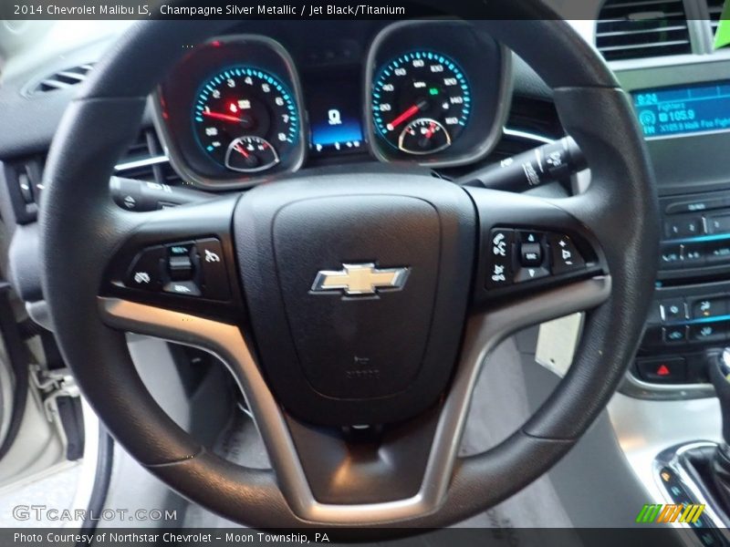 Champagne Silver Metallic / Jet Black/Titanium 2014 Chevrolet Malibu LS