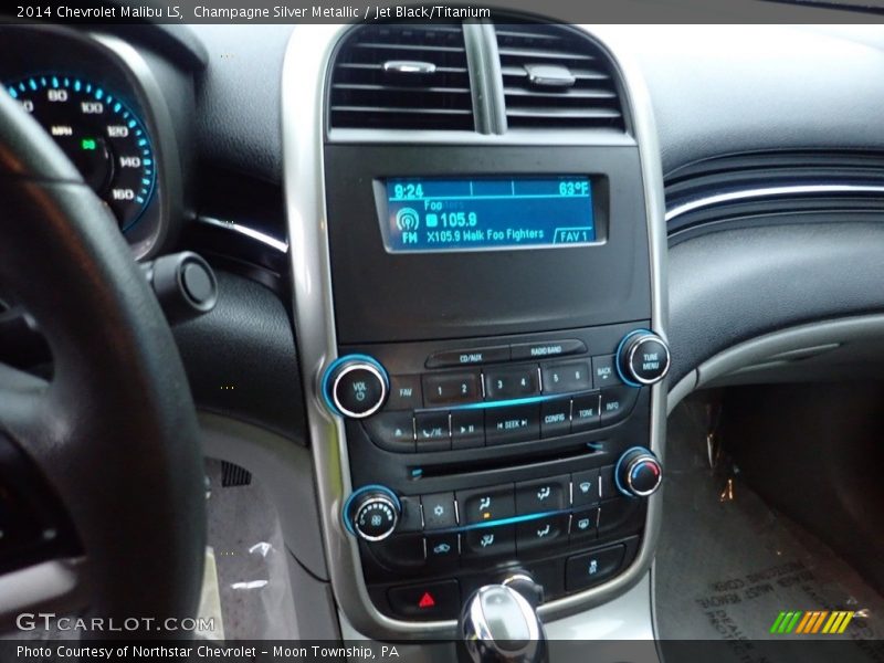 Champagne Silver Metallic / Jet Black/Titanium 2014 Chevrolet Malibu LS