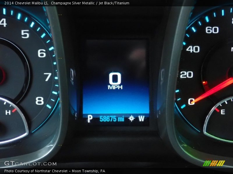 Champagne Silver Metallic / Jet Black/Titanium 2014 Chevrolet Malibu LS