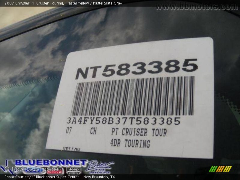 Pastel Yellow / Pastel Slate Gray 2007 Chrysler PT Cruiser Touring