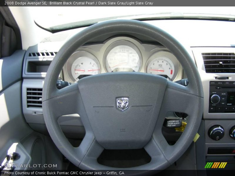 Brilliant Black Crystal Pearl / Dark Slate Gray/Light Slate Gray 2008 Dodge Avenger SE