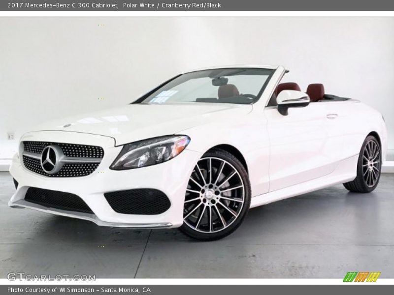 Polar White / Cranberry Red/Black 2017 Mercedes-Benz C 300 Cabriolet