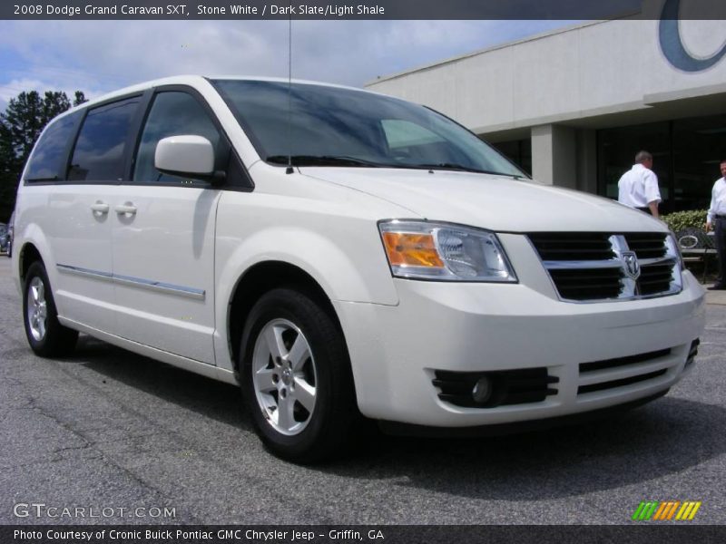 Stone White / Dark Slate/Light Shale 2008 Dodge Grand Caravan SXT