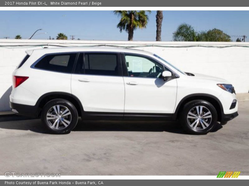 White Diamond Pearl / Beige 2017 Honda Pilot EX-L