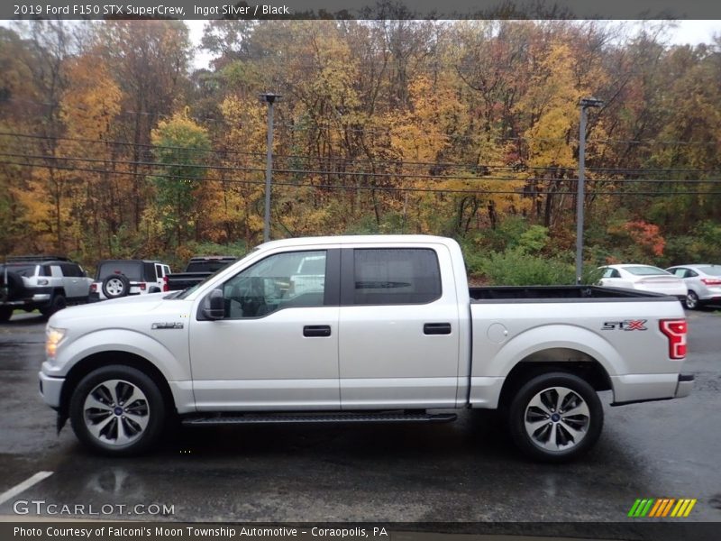 Ingot Silver / Black 2019 Ford F150 STX SuperCrew