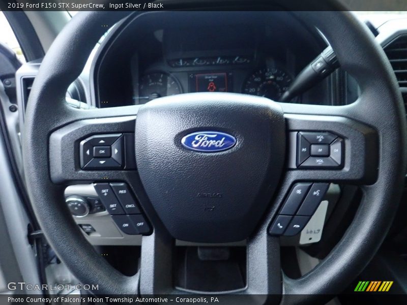 Ingot Silver / Black 2019 Ford F150 STX SuperCrew