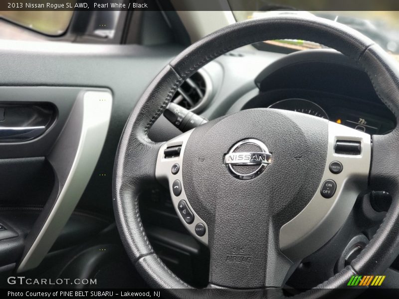 Pearl White / Black 2013 Nissan Rogue SL AWD