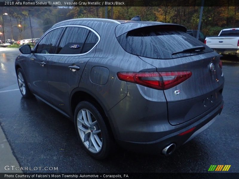 Vesuvio Gray Metallic / Black/Black 2018 Alfa Romeo Stelvio Ti AWD