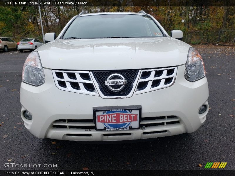 Pearl White / Black 2013 Nissan Rogue SL AWD