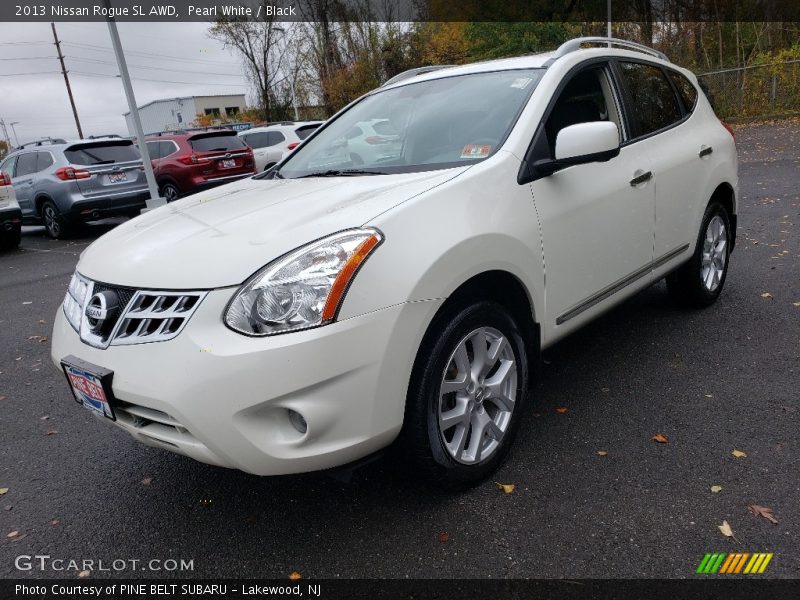 Pearl White / Black 2013 Nissan Rogue SL AWD