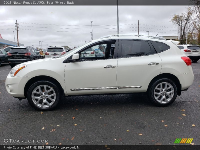 Pearl White / Black 2013 Nissan Rogue SL AWD