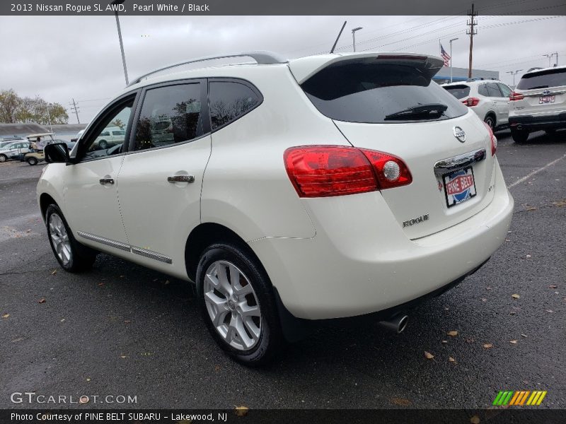Pearl White / Black 2013 Nissan Rogue SL AWD