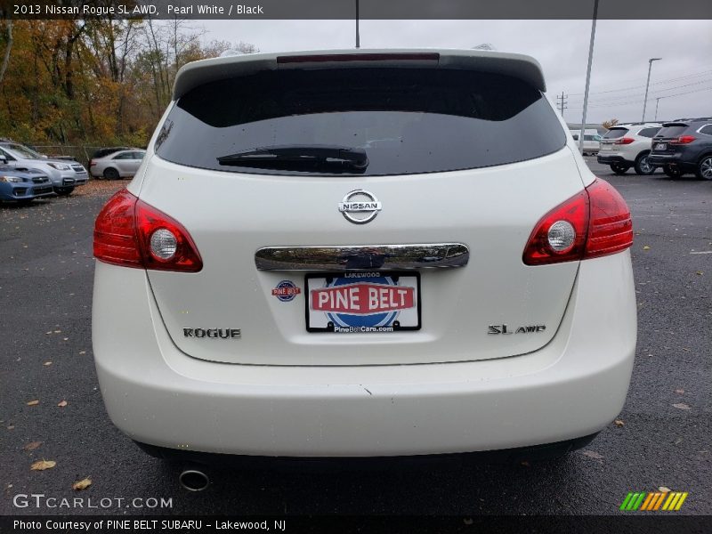 Pearl White / Black 2013 Nissan Rogue SL AWD