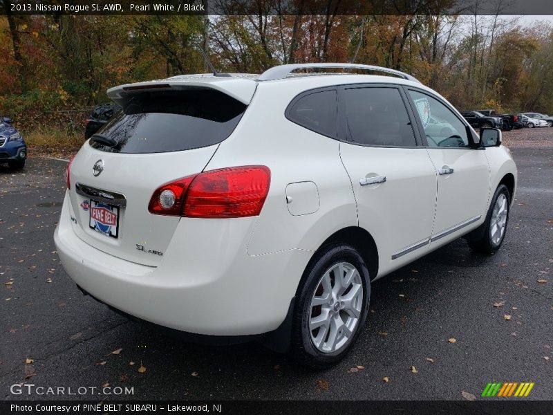 Pearl White / Black 2013 Nissan Rogue SL AWD
