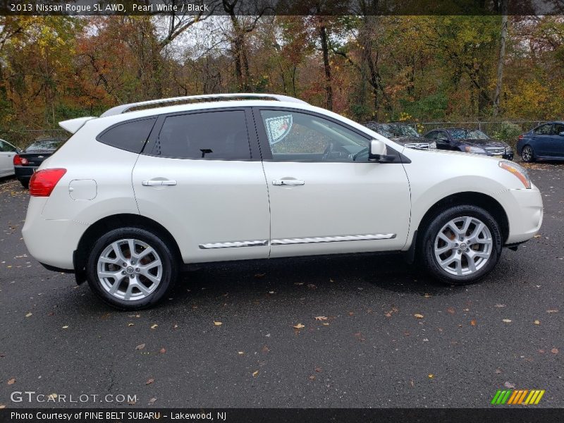 Pearl White / Black 2013 Nissan Rogue SL AWD