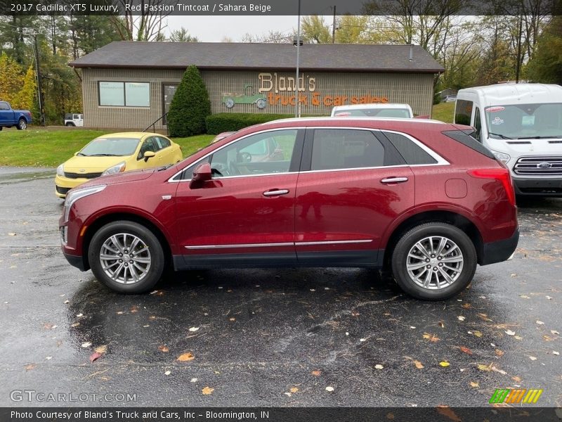 Red Passion Tintcoat / Sahara Beige 2017 Cadillac XT5 Luxury