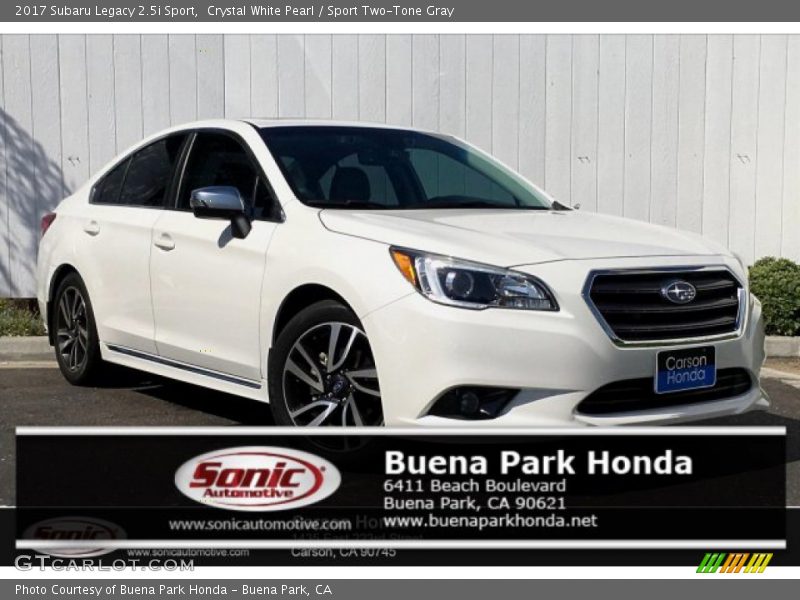 Crystal White Pearl / Sport Two-Tone Gray 2017 Subaru Legacy 2.5i Sport
