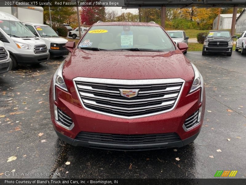 Red Passion Tintcoat / Sahara Beige 2017 Cadillac XT5 Luxury