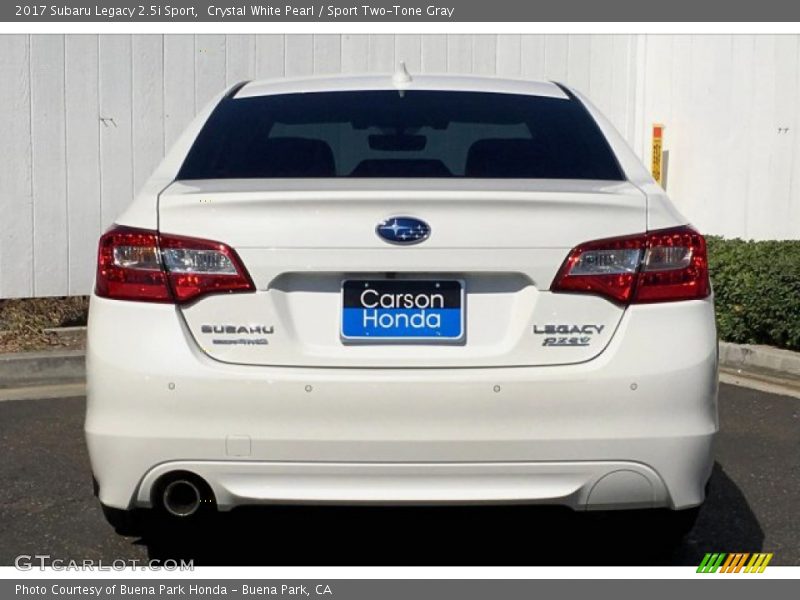 Crystal White Pearl / Sport Two-Tone Gray 2017 Subaru Legacy 2.5i Sport