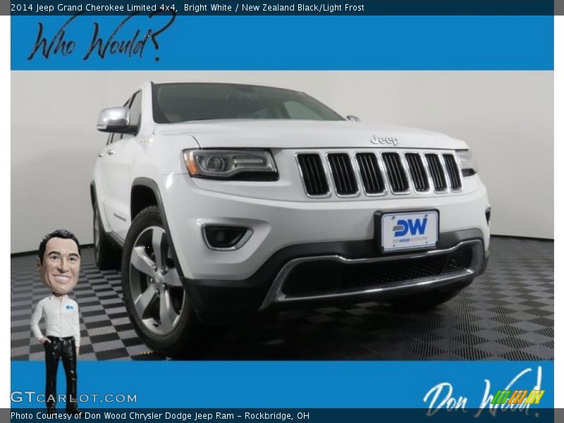 Bright White / New Zealand Black/Light Frost 2014 Jeep Grand Cherokee Limited 4x4