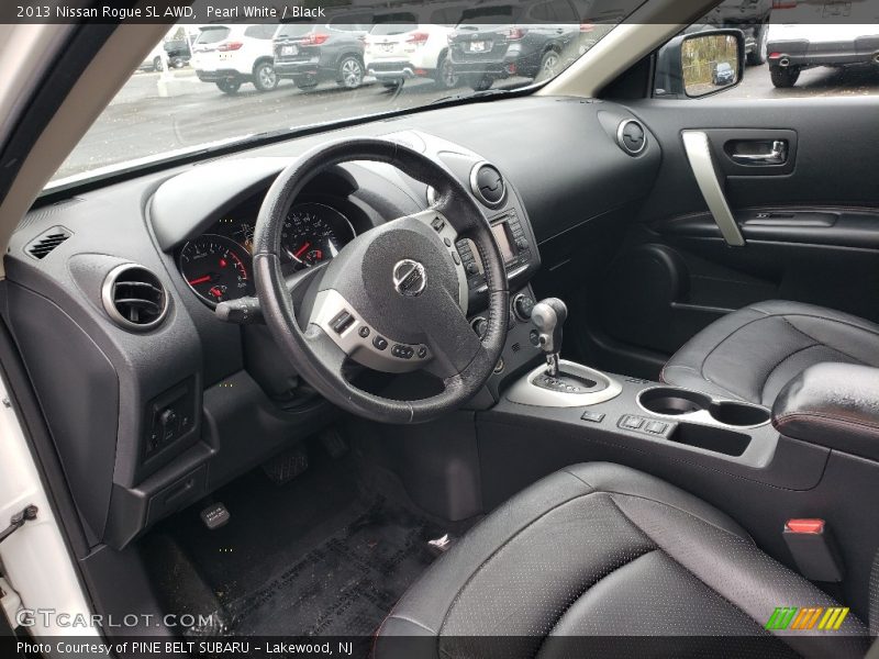 Pearl White / Black 2013 Nissan Rogue SL AWD