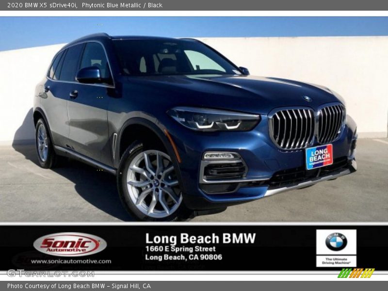 Phytonic Blue Metallic / Black 2020 BMW X5 sDrive40i