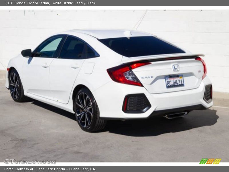 White Orchid Pearl / Black 2018 Honda Civic Si Sedan