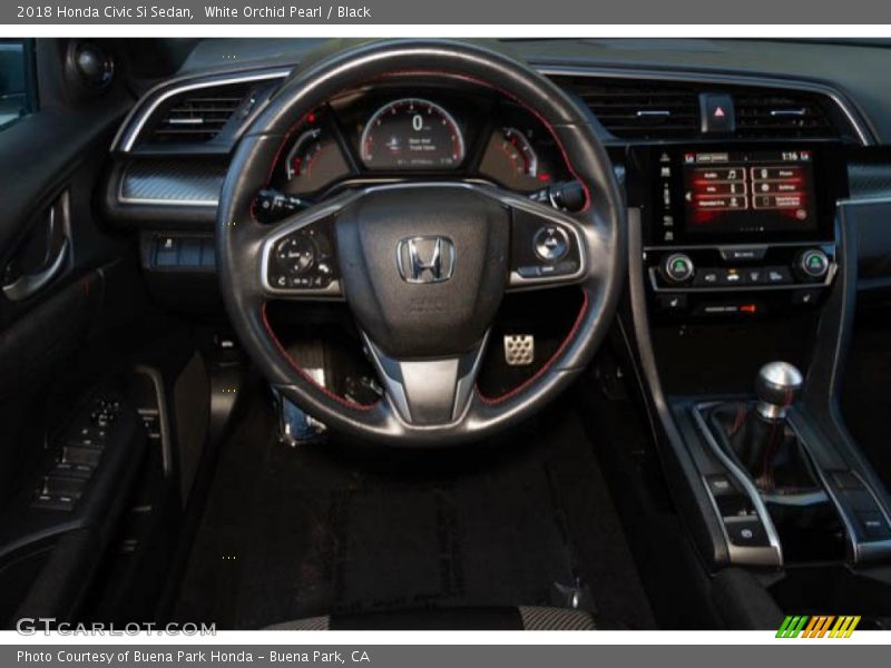 White Orchid Pearl / Black 2018 Honda Civic Si Sedan