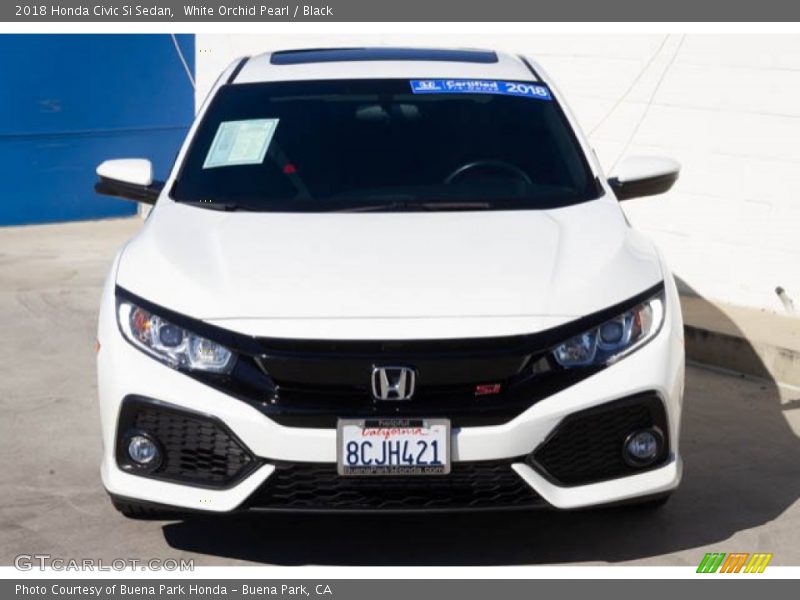 White Orchid Pearl / Black 2018 Honda Civic Si Sedan