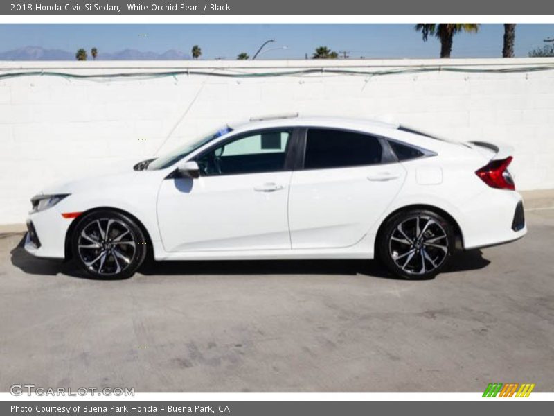 White Orchid Pearl / Black 2018 Honda Civic Si Sedan