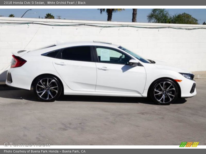 White Orchid Pearl / Black 2018 Honda Civic Si Sedan