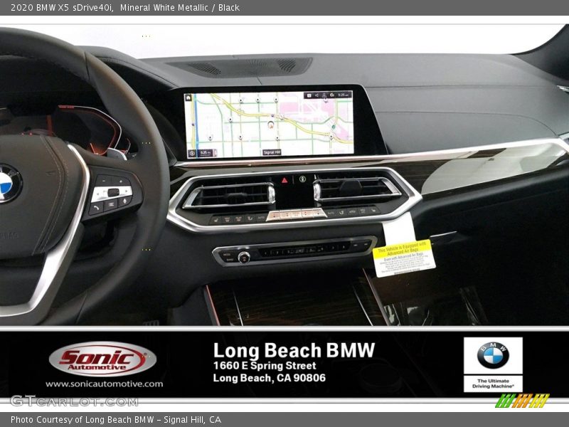 Mineral White Metallic / Black 2020 BMW X5 sDrive40i