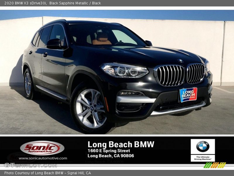 Black Sapphire Metallic / Black 2020 BMW X3 sDrive30i