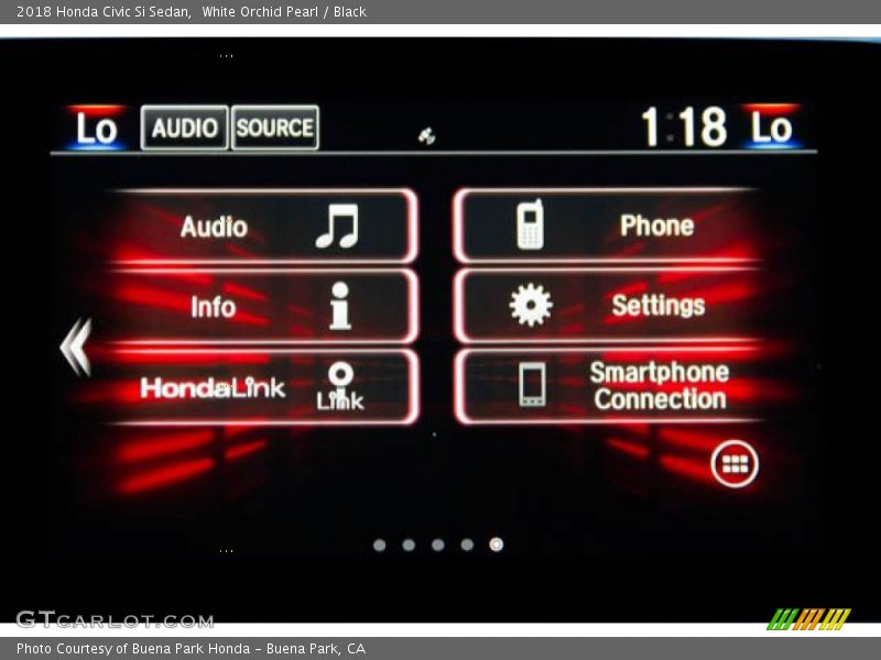 White Orchid Pearl / Black 2018 Honda Civic Si Sedan