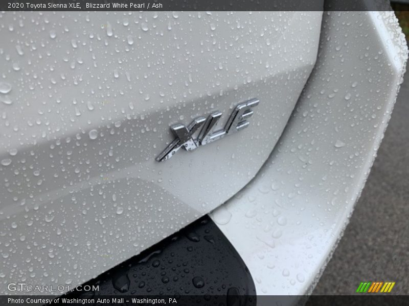 Blizzard White Pearl / Ash 2020 Toyota Sienna XLE