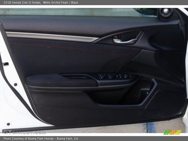 White Orchid Pearl / Black 2018 Honda Civic Si Sedan