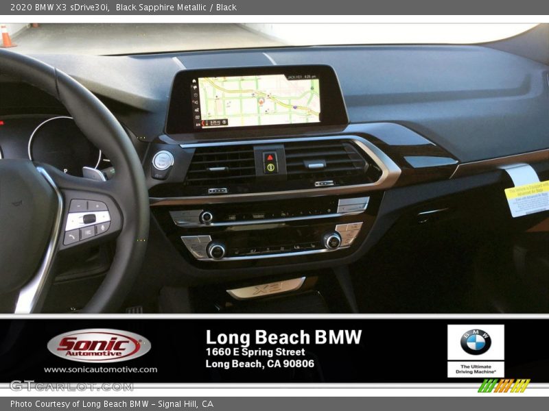 Black Sapphire Metallic / Black 2020 BMW X3 sDrive30i