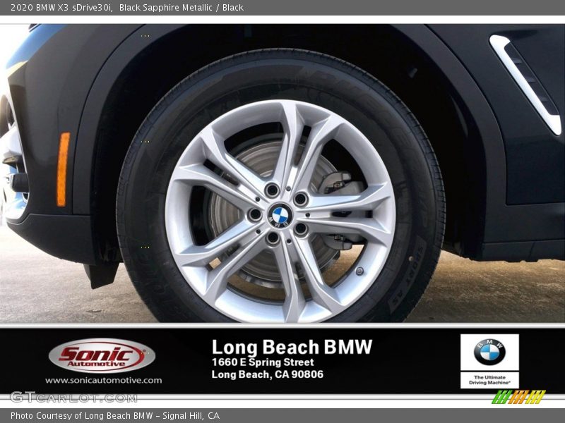 Black Sapphire Metallic / Black 2020 BMW X3 sDrive30i