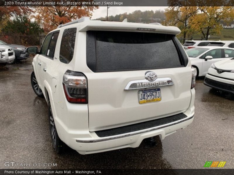 Blizzard White Pearl / Sand Beige 2020 Toyota 4Runner Limited 4x4