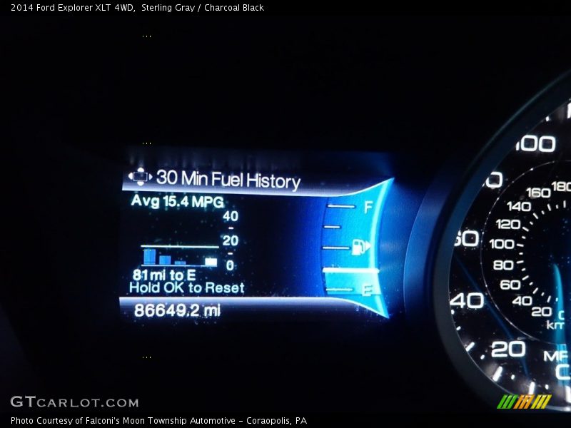 Sterling Gray / Charcoal Black 2014 Ford Explorer XLT 4WD