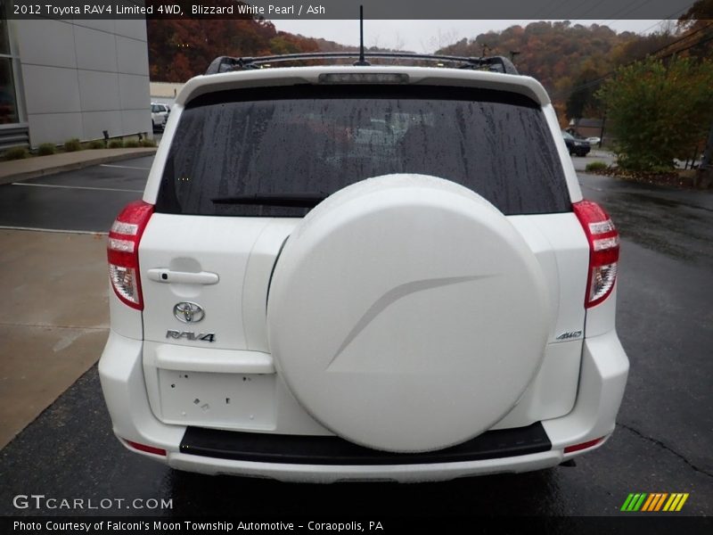 Blizzard White Pearl / Ash 2012 Toyota RAV4 Limited 4WD