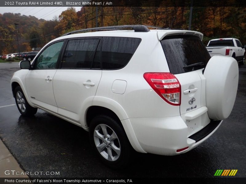 Blizzard White Pearl / Ash 2012 Toyota RAV4 Limited 4WD