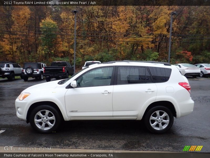 Blizzard White Pearl / Ash 2012 Toyota RAV4 Limited 4WD