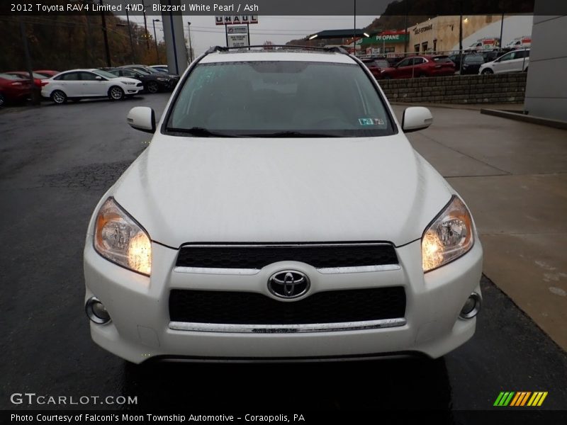 Blizzard White Pearl / Ash 2012 Toyota RAV4 Limited 4WD
