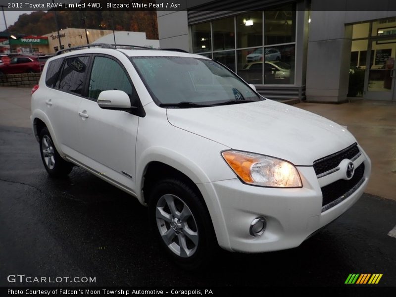 Blizzard White Pearl / Ash 2012 Toyota RAV4 Limited 4WD