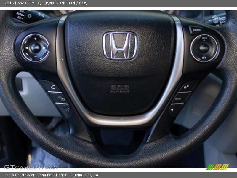 Crystal Black Pearl / Gray 2016 Honda Pilot LX