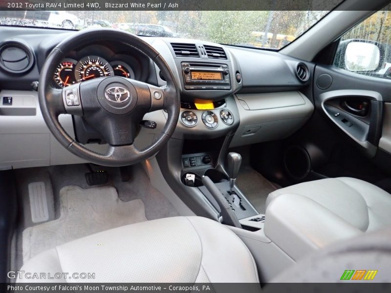 Blizzard White Pearl / Ash 2012 Toyota RAV4 Limited 4WD