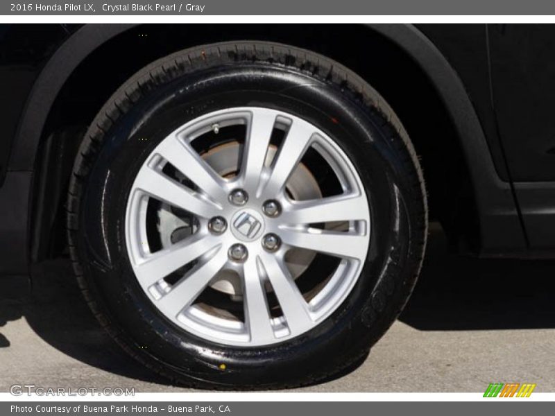 Crystal Black Pearl / Gray 2016 Honda Pilot LX