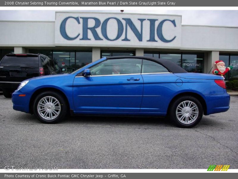 Marathon Blue Pearl / Dark Slate Gray/Light Slate Gray 2008 Chrysler Sebring Touring Convertible