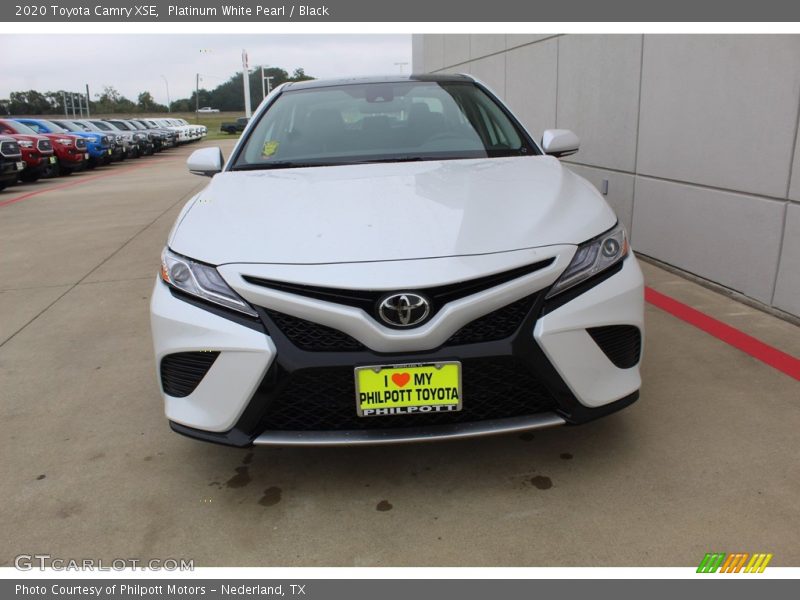 Platinum White Pearl / Black 2020 Toyota Camry XSE